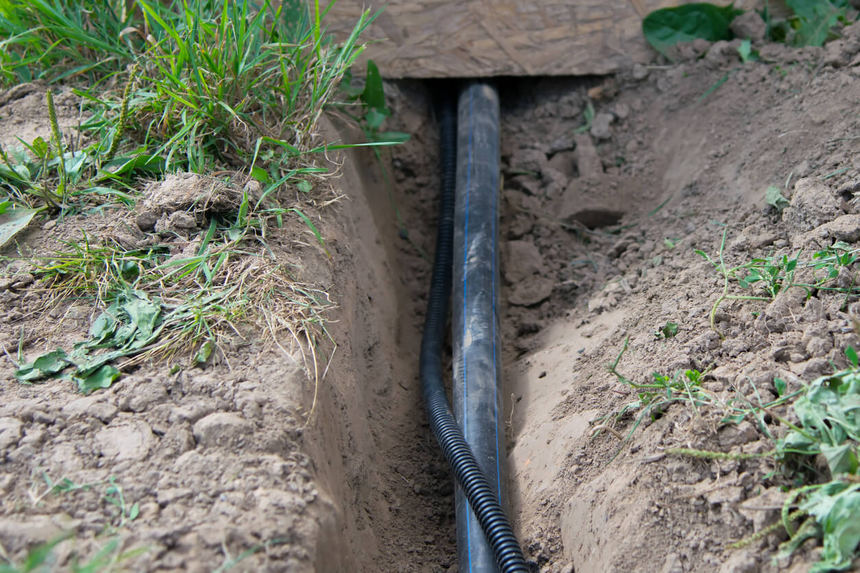  Sewer line installation 